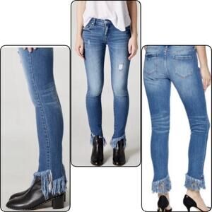 Blank NYC The Reade Skinny Classique Fringe Jeans, 24 EUC